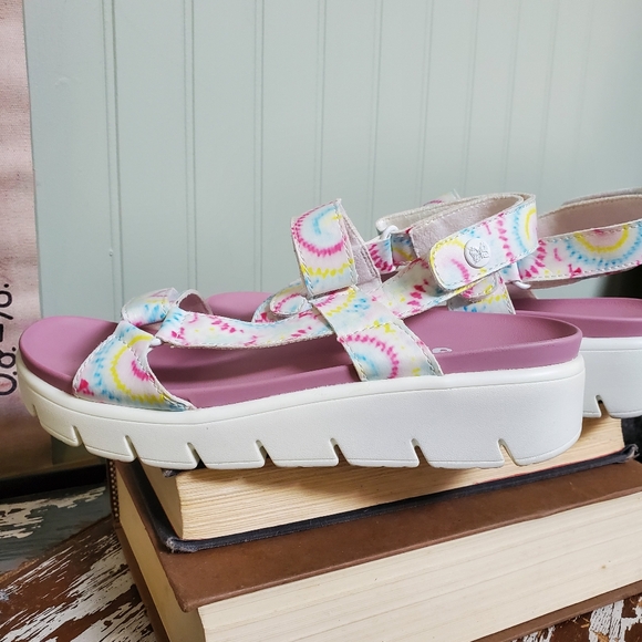 Alegria White Blast Off Henna Faux Leather Platform Hook Loop Sandals EU 35 - Picture 5 of 11